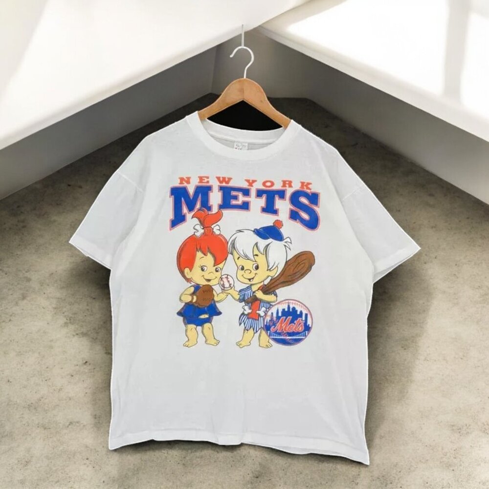 New York Mets baseball short sleeve classic white color shirt KV29563
